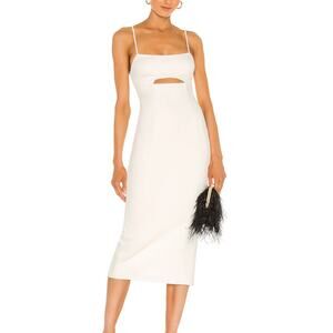 h:ours White Midi Dress